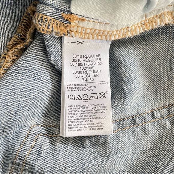 Gap 4'' High Rise Button-Fly Denim Shorts - Picture 7 of 7